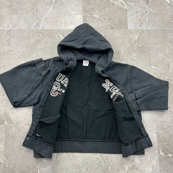 VINTAGE DISNEY GRUMPY DWARF HOODIE MENS XL FLEECE LINED EMBROIDERED - Picture 2 of 11